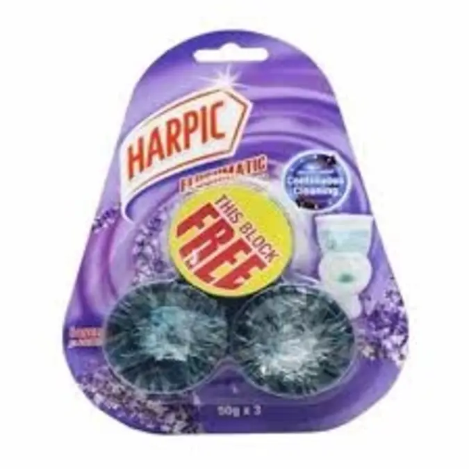 Harpic Toilet Block Lavender 50g 3 Pieces